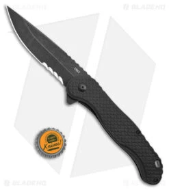 CRKT Antonio Rodriquez Taco Viper Liner Lock Black W/ Veff Serrations (3" Black) -CRKT CRKT Antonio Rodriquez Taco Viper LL Black Veff Serrations Black BHQ 178675 jr bottlecap
