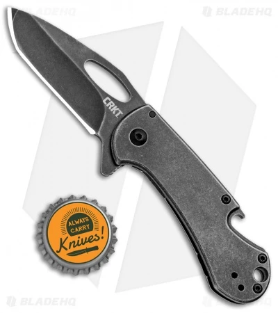 CRKT Bev-Edge Flipper Knife W/ Bottle Opener Black (2.5" Black Stonewash) 4635 4 CRKT Bev-Edge Flipper Knife W/ Bottle Opener Black (2.5" Black Stonewash) 4635 - Image 4