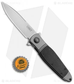CRKT Bombastic Frame Lock Knife Black GFN (3.3" Satin) K340KXP -CRKT CRKT Bombastic Black GFN K340KXP BHQ 51846 jr bottlecap 2