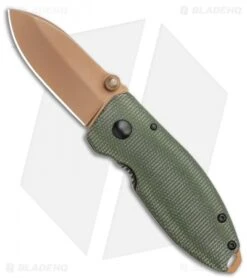 CRKT Burnley Desert Warrior Squid Knife Green Micarta (2.25" Copper D2)