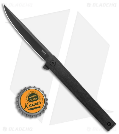 CRKT CEO Exclusive Flipper Liner Lock Knife Blackout GRN (3.25" Black D2) 4 CRKT CEO Exclusive Flipper Liner Lock Knife Blackout GRN (3.25" Black D2) - Image 4