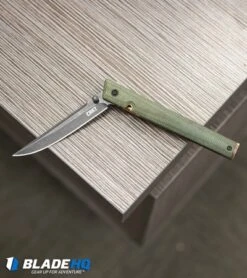 CRKT CEO Liner Lock Knife Green Micarta (3.1" Smokewash D2) BHQ Exclusive 11 CRKT CEO Liner Lock Knife Green Micarta (3.1" Smokewash D2) BHQ Exclusive -CRKT CRKT CEO Liner Lock Knife Green Micarta BHQ Exclusive D2 BHQ 101007 kp desk web