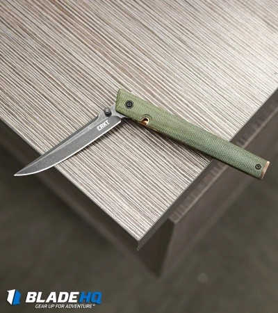 CRKT CEO Liner Lock Knife Green Micarta (3.1" Smokewash D2) BHQ Exclusive 5 CRKT CEO Liner Lock Knife Green Micarta (3.1" Smokewash D2) BHQ Exclusive - Image 5
