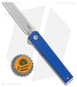 CRKT CEO Microflipper Liner Lock Knife Blue Aluminum (2.21" Satin) 7 CRKT CEO Microflipper Liner Lock Knife Blue Aluminum (2.21" Satin) -CRKT CRKT CEO Microflipper LL Blue Aluminum Satin BHQ 178655 jr bottlecap
