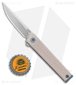 CRKT CEO Microflipper Liner Lock Knife Aluminum (2.36" Satin) -CRKT CRKT CEO Microflipper LL Grayish Aluminum Satin BHQ 178654 jr bottlecap