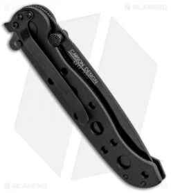 CRKT Carson M16-10K EDC Tanto Liner Lock Knife Black Zytel (3" Black Serr) -CRKT CRKT Carson M16 10K Compact Tanto LL Black Zytel Black Serr BHQ 87746 jr side