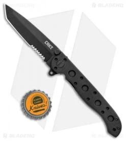 CRKT Carson M16-10KZ Tanto Flipper Knife Black GFN (3" Black Serr) -CRKT CRKT Carson M16 10KZ Tanto Balck GFN Black Serr BHQ 3813 jr bottlecap