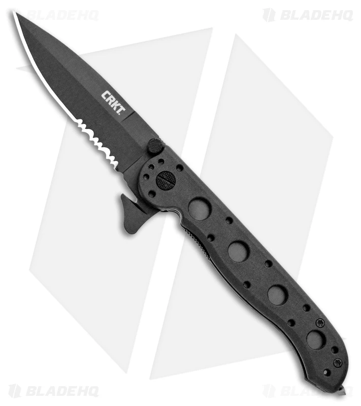 CRKT Carson M16-13ZLEK E.R. Spear Point Flipper Knife Zytel (3.375" Black Serr) 1 CRKT Carson M16-13ZLEK E.R. Spear Point Flipper Knife Zytel (3.375" Black Serr)