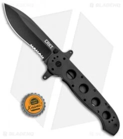 CRKT Carson M21-14SF Special Forces Flipper Knife Aluminum (3.875" Black Serr) 7 CRKT Carson M21-14SF Special Forces Flipper Knife Aluminum (3.875" Black Serr) -CRKT CRKT Carson M21 12SF Special Forces Aluminum Black Serr BHQ 6703 jr bottlecap