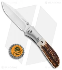 CRKT Carson M4-02 Stag Spring Assisted Knife (3.25" Satin) M4-02S 7 CRKT Carson M4-02 Stag Spring Assisted Knife (3.25" Satin) M4-02S -CRKT CRKT Carson M4 02S Stag SA Satin BHQ 7036 jr bottlecap