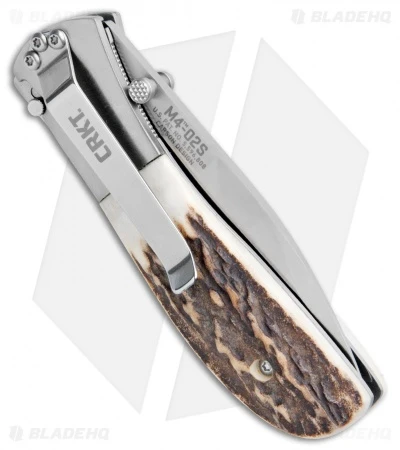 CRKT Carson M4-02 Stag Spring Assisted Knife (3.25" Satin) M4-02S 3 CRKT Carson M4-02 Stag Spring Assisted Knife (3.25" Satin) M4-02S - Image 3