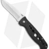 CRKT Crawford Falcon Liner Lock Knife Black Zytel (3.875" Satin Serr) 6243