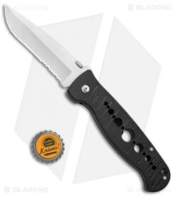 CRKT Crawford Falcon Liner Lock Knife Black Zytel (3.875" Satin Serr) 6243 7 CRKT Crawford Falcon Liner Lock Knife Black Zytel (3.875" Satin Serr) 6243 -CRKT CRKT Crawford Falcon LL Black Zytel Satin Serr 6243 BHQ 75700 jr bottlecap