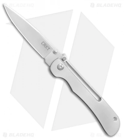 CRKT Crawford Offbeat Lockback Knife Stainless Steel (3.52" Satin) 7730 1 CRKT Crawford Offbeat Lockback Knife Stainless Steel (3.52" Satin) 7730