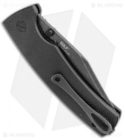 CRKT Ryan Johnson The Gulf Lock Knife Black G10 (4" Black Stonewash) -CRKT CRKT Gulf LL Black G 10 BSW 2795 BHQ 103930 jr side 2