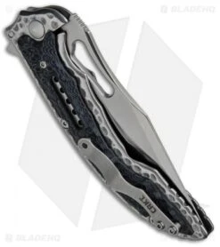 CRKT Ikoma Fossil Frame Lock Knife Black G-10 (3.96" Satin) 5473 -CRKT CRKT Ikoma Fossil Black G 10 Serr 5473 BHQ 51855 jr side