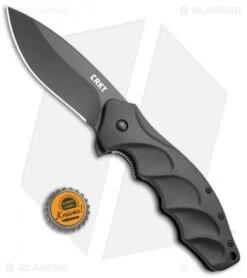 CRKT Ken Onion Foresight Liner Lock Knife (3.5" Black) K220KKP -CRKT CRKT Ken Onion Foresight Black K220KKP BHQ 12910 jr bottlecap 2