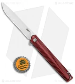CRKT Ken Onion Stylus Spring Assisted Flipper Knife Maroon (3.1" Satin) K820BXP -CRKT CRKT Ken Onion Stylus Assisted Flipper Maroon Satin K820BXP BHQ 124716 jr bottlecap