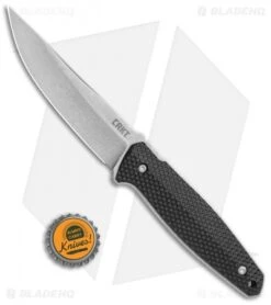 CRKT Lucas Burnley Strafe Fixed Blade Knife Black GFN (4.6" Satin)1210 -CRKT CRKT Lucas Burnley Strafe Black GFN Satin 1210 BHQ 51814 jr bottlecap