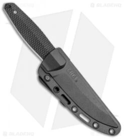 CRKT Lucas Burnley Strafe Fixed Blade Knife Black GFN (4.6" Satin)1210 -CRKT CRKT Lucas Burnley Strafe Black GFN Satin 1210 BHQ 51814 jr sheath