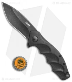 CRKT Onion Foresight Spring Assisted Knife GRN (3.5" Black) K221KKP -CRKT CRKT Onion Foresight SA GRN Black K221KKP BHQ 119383 jr bottlecap