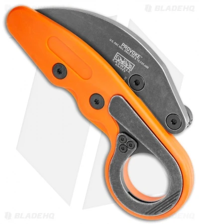 CRKT Provoke Orange Kinematic Morphing Karambit Folding Knife (2.4" Black) 4041O 2 CRKT Provoke Orange Kinematic Morphing Karambit Folding Knife (2.4" Black) 4041O - Image 2