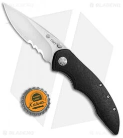 CRKT Ruger Knives High-Brass Spring Assisted Knife Black (3.2" Satin Serr) R2601 -CRKT CRKT Ruger High Brass SA Black Satin Serr R2602 BHQ 76861 jr bottlecap