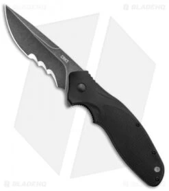 CRKT Shenanigan Spring Assist Knife Black/Veff Serration (3.4" Black SW) K800KKP