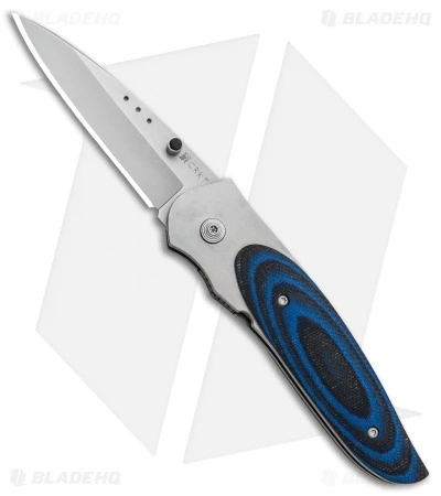 CRKT Viele Wasp Liner Lock Knife Black/Blue G-10 (2.8" Bead Blast) 8002 1 CRKT Viele Wasp Liner Lock Knife Black/Blue G-10 (2.8" Bead Blast) 8002