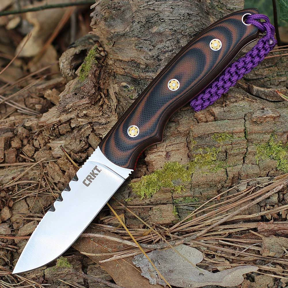 CRKT Hunt’N Fisch (CR2861) 3" 9Cr13MoV Satin Drop Point Plain Blade, Black/Brown G-10 Handle, Brown Leather Belt Sheath 1 CRKT Hunt’N Fisch (CR2861) 3" 9Cr13MoV Satin Drop Point Plain Blade, Black/Brown G-10 Handle, Brown Leather Belt Sheath