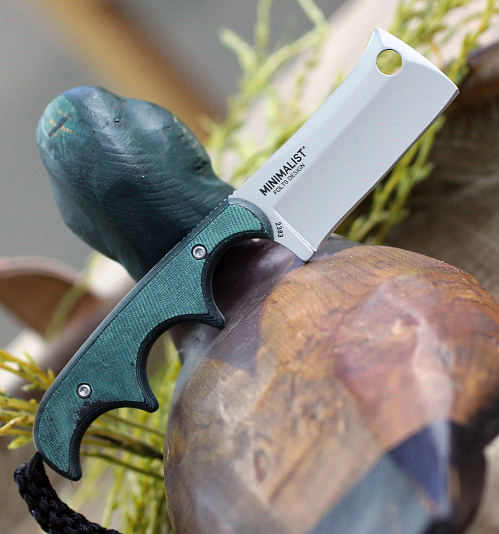 CRKT Minimalist Cleaver - Green/BLK Micarta (2.13" 5Cr15MoV) CR2383 2 CRKT Minimalist Cleaver - Green/BLK Micarta (2.13" 5Cr15MoV) CR2383 - Image 2