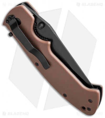 CRKT Crawford Kasper Liner Lock Knife Tan Zytel (3.75" Black Serr) 6783DB 3 CRKT Crawford Kasper Liner Lock Knife Tan Zytel (3.75" Black Serr) 6783DB - Image 3
