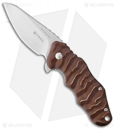 CRKT Onion Wrinkle 2 Folding Knife Brown (2.75" Satin) K200BXP 1 CRKT Onion Wrinkle 2 Folding Knife Brown (2.75" Satin) K200BXP