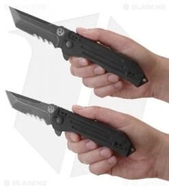 CRKT Ruger Knives 2-Stage Tanto Flipper Knife (4" Black SW Serr) R2102K 5 CRKT Ruger Knives 2-Stage Tanto Flipper Knife (4" Black SW Serr) R2102K -CRKT crkt ruger r2103k hand cm 1