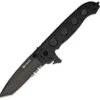 CRKT Columbia River Law Enforcement Linerlock, 5 1/2" Closed, Tanto, Combo Edge M16-14ZLEK
