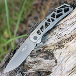 CRKT Gusset - Gray 2Cr13 SS (3.57" 8Cr13MoV) CRK330GGP